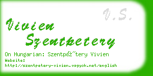 vivien szentpetery business card